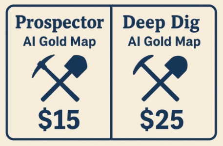 Aurum Meum AI Gold Maps. Don’t Leave the Driveway Without One.