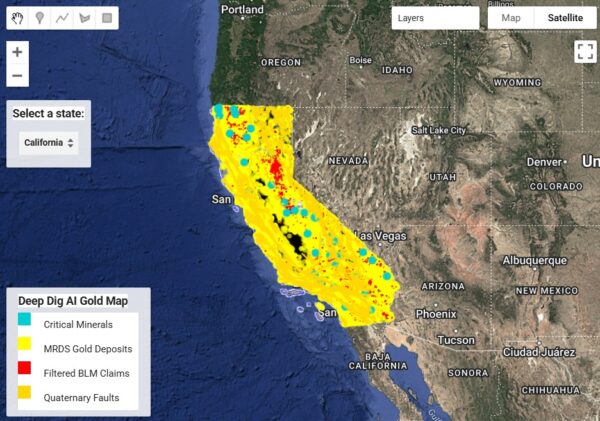 Aurum Meum Deep Dig AI Gold Map with 13, Different Geologic Layers Pointing You to Rich Deposits of Gold and Minerals