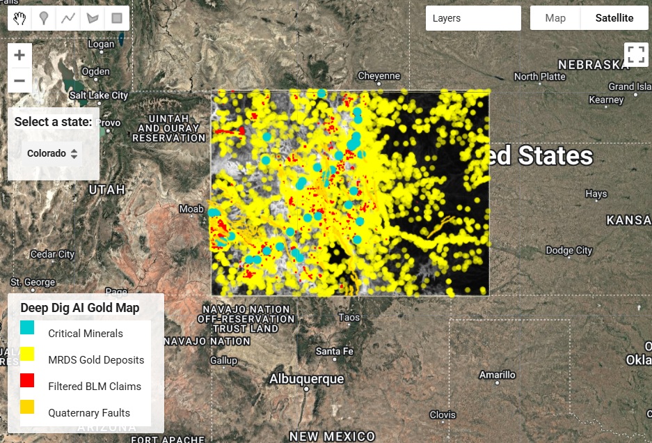 AI Gold Map Colorado