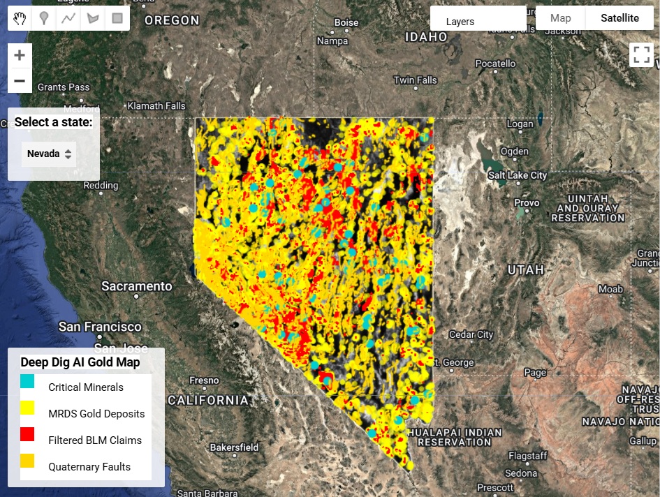 AI Gold Map Nevada