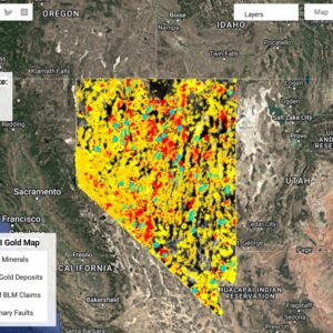 Nevada Deep Dig AI Gold Map with details that include gold deposits, critical minerals, filtered claim data, and multiple terrain views. Find where gold is with the information contained within our AI Gold Maps of Nevada.