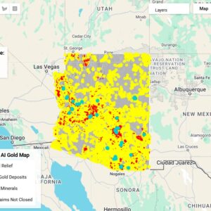 The Prospector AI Gold Map Arizona Includes 6, Data-Rich Prospecting Points For Finding Gold.
